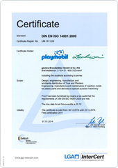Certificate environmental management system